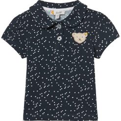 Koszulka polo w kolorze granatowym. Niebieskie koszulki dziewczęce Steiff, z aplikacjami, bez ramiączek. W wyprzedaży za 45.95 zł.