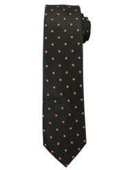 Czarny Elegancki Krawat Męski -Angelo di Monti- 6 cm, w Czerwone Figury Geometryczne. Czerwone krawaty i muchy męskie Angelo di Monti, bez wzorów, eleganckie. Za 45.00 zł.