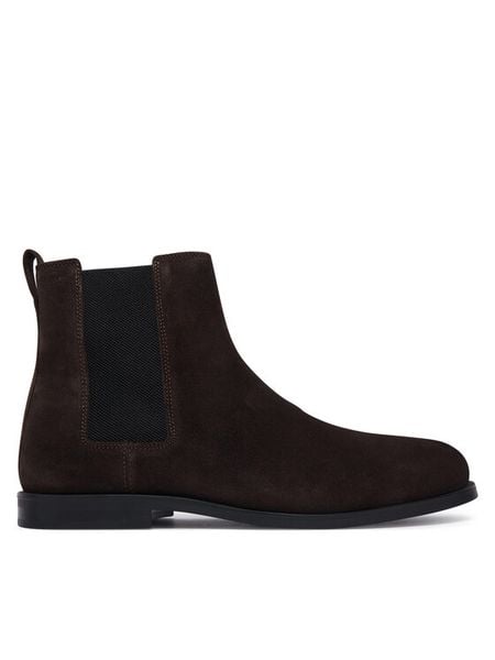 Calvin Klein Sztyblety Ess Rubber Chelsea Su HM0HM02055 Brązowy ciemny. Brązowe sztyblety męskie CALVIN KLEIN, ze skóry, bez zapięcia. Za 649.99 zł.