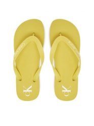 Calvin Klein Jeans Japonki Beach Sandal Transparent Tpu YW0YW01829 Żółty. Żółte klapki damskie Calvin Klein Jeans, bez wzorów, z jeansu, bez obcasa. Za 119.99 zł.