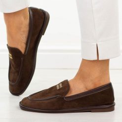 Brązowe mokasyny damskie Vinceza 62271. Brązowe mokasyny damskie VINCEZA, z jeansu. W wyprzedaży za 131.12 zł.