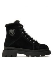 Blauer Trapery F4KIMMEL06 Czarny. Czarne trapery damskie Blauer, ze skóry, bez obcasa. Za 659.99 zł.