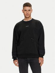 Hugo Bluza Dautumnas 50516667 Czarny Oversize. Czarne bluzy bez kaptura męskie Hugo, m, z bawełny. Za 329.99 zł.