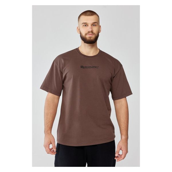 Męski t-shirt oversize Rough Radical Travel. Brązowe t-shirty męskie ROUGH RADICAL, m, bez wzorów, bez kołnierzyka. Za 111.92 zł.