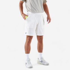 Spodenki tenisowe męskie Kuikma Dry. Białe szorty męskie KUIKMA, bez wzorów, z materiału, sportowe. Za 69.99 zł.