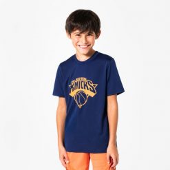 Koszulka do koszykówki dla dzieci NBA Knicks 900. Niebieskie koszulki dziewczęce TARMAK, m, bez wzorów, z materiału, bez ramiączek. Za 59.99 zł.
