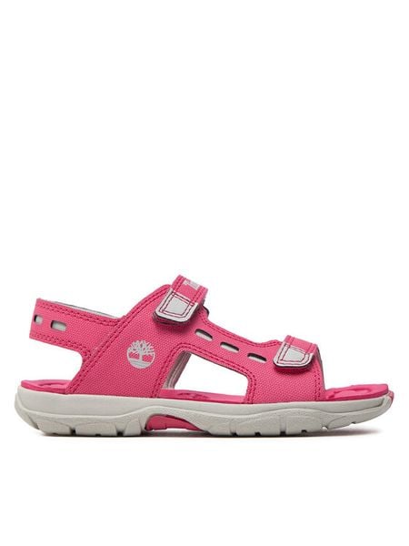 Timberland Sandały Moss Jump 2 Strap Sandal TB0A68QWEY51 Różowy. Czerwone sandały dziewczęce Timberland, ze skóry, bez zapięcia. Za 199.99 zł.