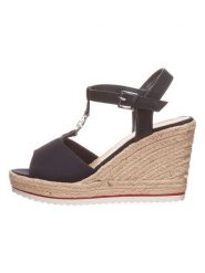 Tom Tailor Sandały w kolorze granatowym na koturnie rozmiar: 42. Niebieskie sandały damskie Tom Tailor, bez wzorów, bez obcasa, na koturnie. Za 65.85 zł.