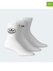Adidas Skarpety (3 pary) w kolorze białym rozmiar: S. Białe skarpetki męskie Adidas, bez wzorów. Za 65.95 zł.