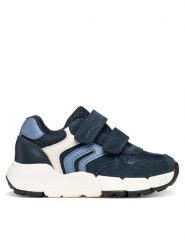 Geox Sneakersy B Flexyper Mini Boy B656GC 05422 C4250 M Granatowy. Niebieskie buty sportowe chłopięce Geox, bez wzorów, ze skóry, bez zapięcia. Za 239.99 zł.