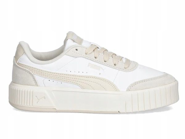 Buty Damskie Puma Carina Mia Sportowe Platforma. Białe buty sportowe na co dzień damskie Puma, bez wzorów, z materiału, trekkingowe. Za 299.00 zł.