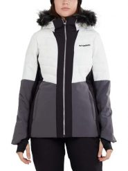 Kurtka narciarska damska Salina Padded Jacket. Białe kurtki narciarskie i snowboardowe damskie Fundango, l, bez wzorów, z poliesteru, bez kaptura, narciarskie. Za 699.00 zł.