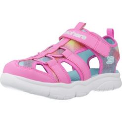 Sandały SKECHERS FLEX SPLASH Rose. Czerwone sandały damskie Skechers, bez wzorów, z syntetyku, bez obcasa. Za 215.99 zł.