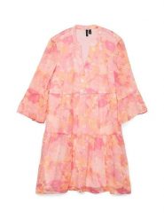 Vero Moda Sukienka w kolorze jasnoróżowo-pomarańczowym rozmiar: XL. Pomarańczowe sukienki damskie Vero Moda, s, bez wzorów, z materiału, bez kołnierzyka, bez ramiączek, mini. Za 96.60 zł.