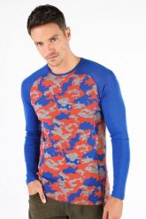 Koszulka męska z długim rękawem z 100% wełny Merino (230 g/m²) Woolona Asker. Niebieskie bielizna termoaktywna męska WOOLONA, m, bez wzorów, z dzianiny. Za 315.00 zł.