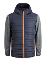 Jack & Jones Kurtka pikowana "Emulti" w kolorze granatowo-szarym rozmiar: M. Niebieskie kurtki męskie Jack & Jones, m, bez wzorów, bez kaptura. Za 140.86 zł.