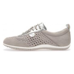 Geox tenisówki damskie Vega 36 szare. Szare trampki i tenisówki damskie Geox, bez wzorów, z materiału. W wyprzedaży za 374.00 zł.