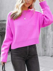 Milan Kiss Sweter w kolorze różowym rozmiar: M. Różowe swetry klasyczne damskie Milan Kiss, m, z bawełny, bez kołnierzyka. Za 201.08 zł.