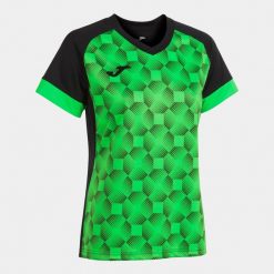 Koszulka do piłki nożnej damska Joma Supernova III. Czarne bluzki damskie Joma, xl, bez wzorów, sportowe, bez kołnierzyka, bez ramiączek. Za 39.99 zł.