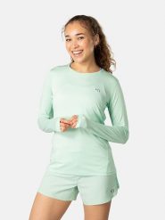 KARI TRAA Koszulka funkcyjna "Nora 2.0" w kolorze jasnozielonym rozmiar: XL. Zielone bluzki sportowe damskie Kari Traa, xl, bez wzorów, z materiału, bez ramiączek. Za 100.99 zł.