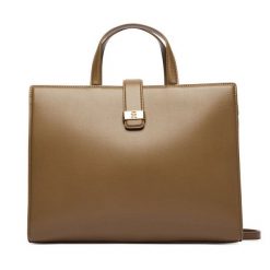 Torebka Tommy Hilfiger. Brązowe torebki klasyczne damskie Tommy Hilfiger, bez wzorów, bez dodatków. Za 749.99 zł.