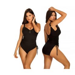 Strój kąpielowy damski jednoczęściowy kostium kobiecy Self Bayamon. Czarne stroje jednoczęściowe damskie SELF HEAT, bez wzorów. Za 229.00 zł.
