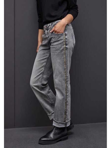 Street One Dżinsy - Regular fit - w kolorze szarym rozmiar: W30/L28. Szare jeansy damskie Street One. Za 171.28 zł.