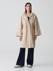 OPUS Płaszcz przejściowy w kolorze beżowym rozmiar: 40. Brązowe płaszcze damskie Opus, bez wzorów. Za 326.99 zł.