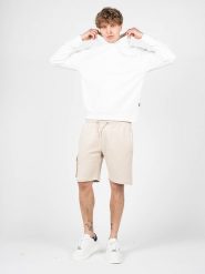 Pepe Jeans Szorty "Drake" | PM800911 | Drake | Mężczyzna | Beżowy, Kremowy. Białe szorty męskie Pepe Jeans, z bawełny, bez kołnierzyka. W wyprzedaży za 159.00 zł.