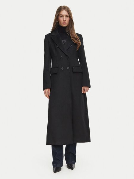 Guess Płaszcz wełniany W6BL49 W4129 Czarny Regular Fit. Czarne płaszcze damskie Guess, na zimę, s, z aplikacjami, z wełny. Za 1,059.00 zł.