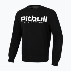 Bluza męska Pitbull Crewneck City Of Dogs. Czarne bluzy bez kaptura męskie PITBULL, m, z bawełny. Za 209.99 zł.
