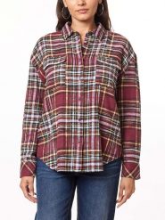 Scotch & Soda Koszula w kolorze bordowym rozmiar: S. Czerwone koszule damskie Scotch & Soda, s, bez wzorów, z bawełny, bez kołnierzyka, bez ramiączek. Za 92.21 zł.