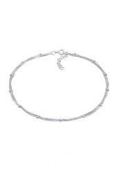 Elli Damska bransoletka na kostkę warstwowa kula w srebrze 925 Sterling Silver Biżuteria dla stóp 1 ct Damski. Szara bransoletki damskie Elli, srebrne. Za 170.79 zł.