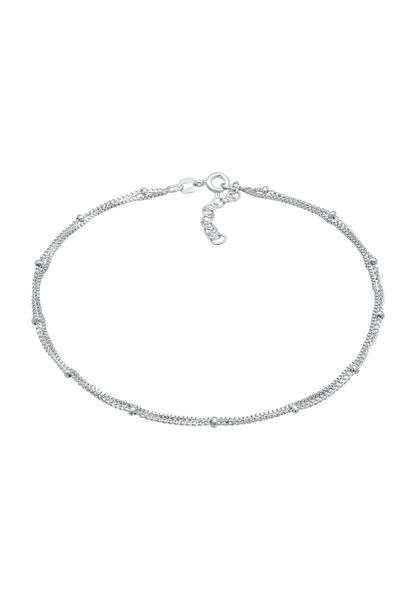 Elli Damska bransoletka na kostkę warstwowa kula w srebrze 925 Sterling Silver Biżuteria dla stóp 1 ct Damski. Szara bransoletki damskie Elli, srebrne. Za 193.99 zł.