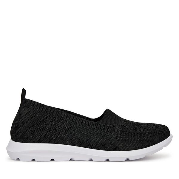 Półbuty JENNY. Czarne półbuty damskie Jenny, bez wzorów, bez obcasa, na płaskiej podeszwie. Za 69.99 zł.