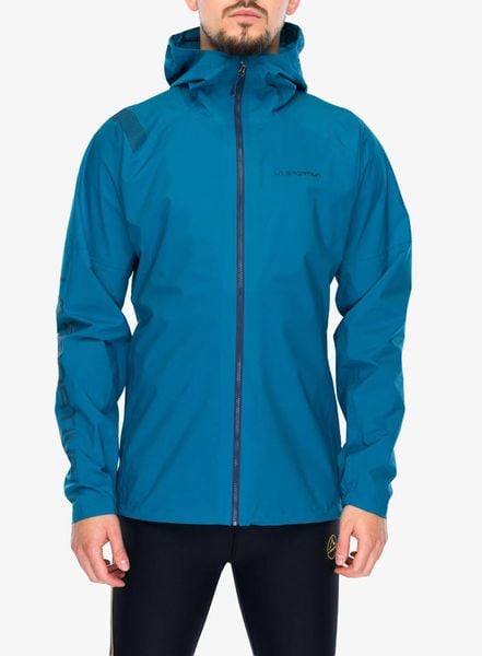 Kurtka do biegania La Sportiva Pocketshell Jacket. Niebieskie kurtki treningowe męskie La Sportiva, l, bez wzorów, z materiału, do biegania. Za 885.49 zł.