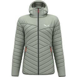Kurtka puchowa Salewa Brenta. Szare kurtki narciarskie i snowboardowe damskie Salewa, m, bez wzorów, z lycry, z kapturem, narciarskie. Za 931.50 zł.
