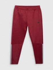 4F Spodnie treningowe szybkoschnące męskie - czerwone XL. Czerwone spodnie materiałowe męskie 4f, z elastanu. Za 179.99 zł.