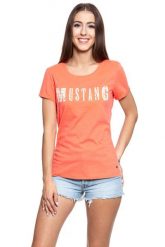 MUSTANG T SHIRT DAMSKI Alexia C Print 1009058 8139. Pomarańczowe t-shirty damskie Mustang, s, bez wzorów, bez kołnierzyka. W wyprzedaży za 39.99 zł.
