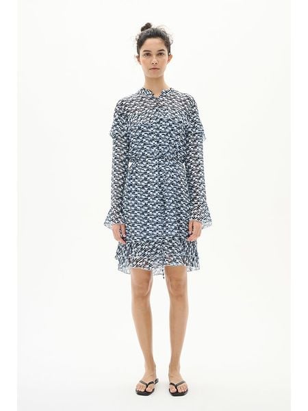 InWear Sukienka w kolorze niebieskim rozmiar: 36. Niebieskie sukienki damskie InWear, na co dzień, bez wzorów, z tkaniny, bez kołnierzyka, bez ramiączek, midi, proste. Za 157.35 zł.