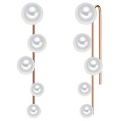 Lulu & Jane Kolczyki Mosiadz Różowy złoty 1 ct Damski. Czerwone kolczyki damskie Lulu & Jane, z perłą, pozłacane. Za 119.99 zł.