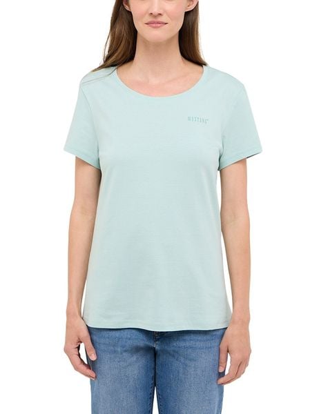 Damski T-Shirt Mustang Style Alma Blue Haze 1016511 5069. Niebieskie t-shirty damskie Mustang, m, bez wzorów, bez kołnierzyka. Za 79.99 zł.