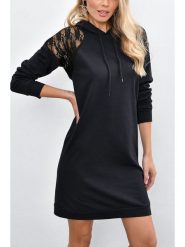 Milan Kiss Sukienka w kolorze czarnym rozmiar: XL. Czarne sukienki damskie Milan Kiss, na co dzień, xl, bez wzorów, z koronki, bez kołnierzyka, bez ramiączek, mini, proste. Za 165.99 zł.