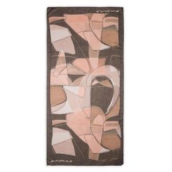 Szal damski Anekke, wykonany z lekkiego materiału tekstylnego z abstrakcyjnym, artystycznym wzorem, brązowy, 42480-051. Brązowe szaliki i kominy damskie Anekke, bez wzorów. Za 119.00 zł.