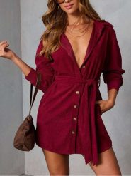 Milan Kiss Sukienka w kolorze bordowym rozmiar: S. Czerwone sukienki damskie Milan Kiss, na co dzień, s, bez wzorów, z tkaniny, bez kołnierzyka, bez ramiączek, mini, proste. Za 217.99 zł.