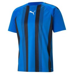 Koszulka Puma Team Liga Striped. Czarne t-shirty sportowe męskie Puma, m, bez ramiączek, do piłki nożnej. Za 121.00 zł.