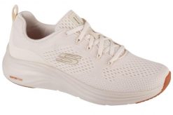 Buty do chodzenia damskie Skechers 150024WBC. Białe buty sportowe na co dzień damskie Skechers, bez wzorów, z materiału, trekkingowe. Za 329.99 zł.