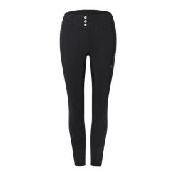 Damskie spodnie jeździeckie z pełnym lejem Cavallo Cavaceline X. Czarne spodnie materiałowe damskie CAVALLO, bez wzorów, z elastanu, eleganckie. Za 980.50 zł.