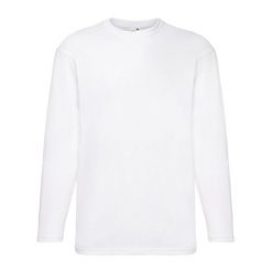 Koszulka Z Długim Rękawem Dla Dorosłych Unisex Valueweight. Białe topy sportowe damskie Fruit of the Loom, m, bez wzorów, z bawełny, bez ramiączek. Za 59.99 zł.