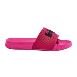Klapki Damskie Lee Cooper LCW-25-07-3521L Fuksja różowe. Czerwone klapki damskie bez wzorów, z gumy, bez obcasa. Za 131.88 zł.